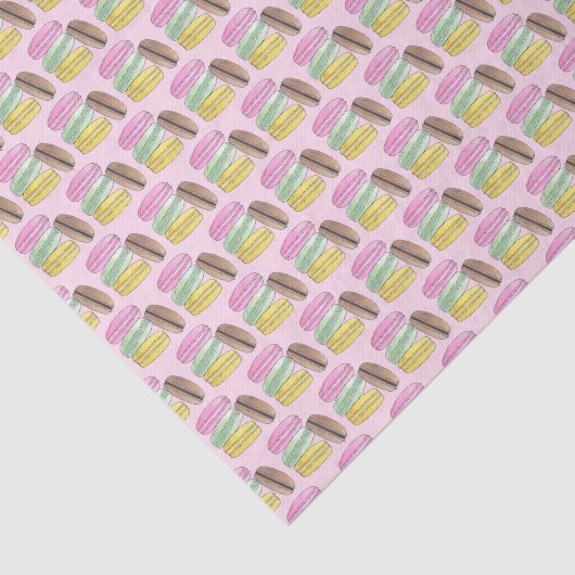 Macaron French Pastry Cookies Macarons Patisserie Tissuepapier (Detail)