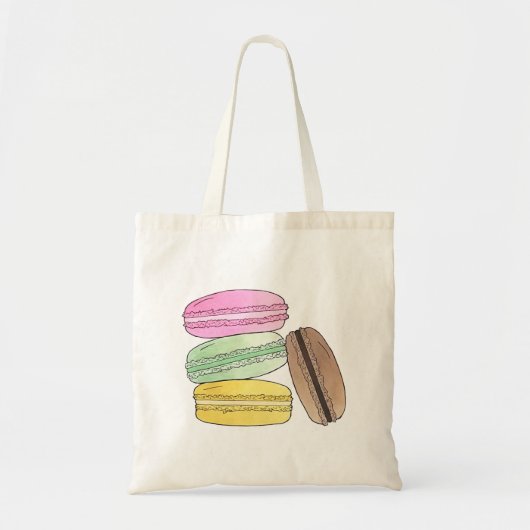 Macaron French Pastry Cookies Macarons Patisserie Tote Bag (Voorkant)