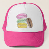 Macaron French Pastry Cookies Macarons Patisserie Trucker Pet (Voorkant)