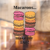 Macaron Gebak Zoete Bakkerij Restaurant Raamsticker (Vel 2)