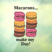 Macaron Gebak Zoete Bakkerij Restaurant Raamsticker (Vel 3)