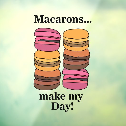 Macaron Gebak Zoete Bakkerij Restaurant Raamsticker (Vel 3)