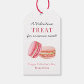 Macaron Gelukkig Valentijnsdag Zoete Behandeling F Cadeaulabel (Voorkant)