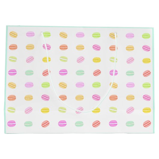 Macaron geschenkzak Mint Groot Cadeauzakje (Achterkant)