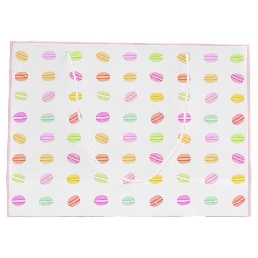 Macaron geschenkzak Roze Groot Cadeauzakje (Achterkant)