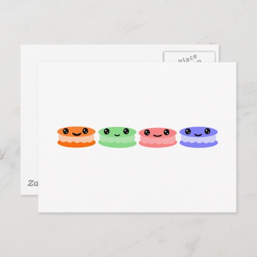 macaron Joy Briefkaart (Voorkant / Achterkant)