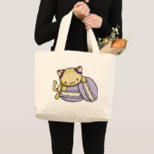 Macaron Kat Grote Tote Bag (Voorkant (product))