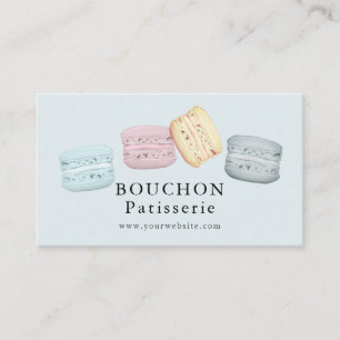 Macaron Lichtblauw Bakkerij Visitekaartje