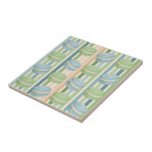 Macaron Light Blue and Soft Olive Green Tegeltje (Zijkant)