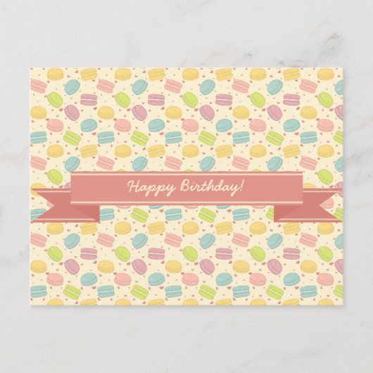 Macaron Love with Ribbon Briefkaart (Voorkant)