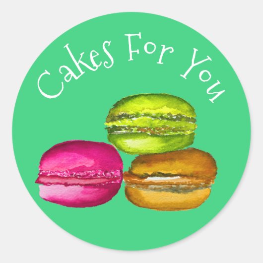 Macaron maakt ontwerp Cadeaus business branding Ronde Sticker (Voorkant)