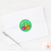 Macaron maakt ontwerp Cadeaus business branding Ronde Sticker (Envelop)