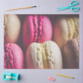 Macaron macaroons lichtroze beige bruine zoete tas tissuepapier (Craft)