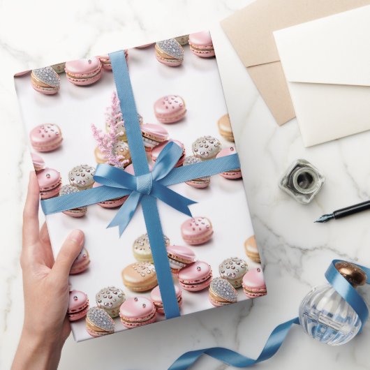  macaron met diamanten verjaardag cadeaupapier (Geschenken)