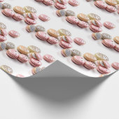  macaron met diamanten verjaardag cadeaupapier (Hoek)