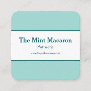 Macaron Mint Blue Modern Minimal Chic & Trendy Vierkante Visitekaartje