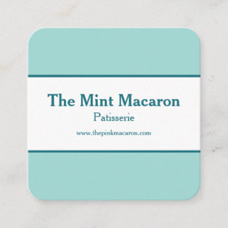 Macaron Mint Blue Modern Minimal Chic & Trendy Vierkante Visitekaartje