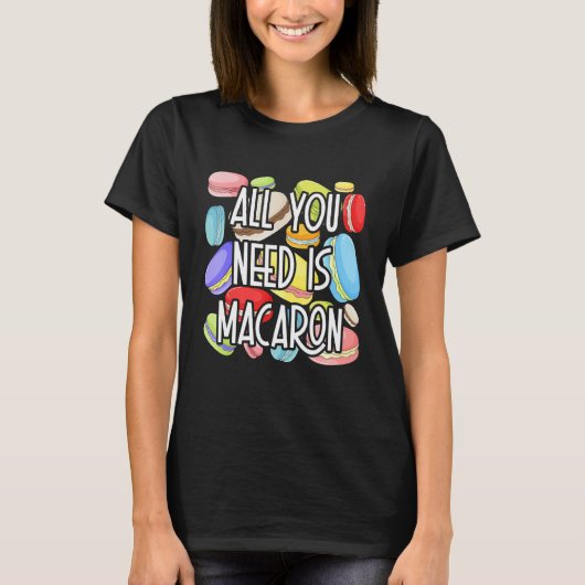 Macaron Mountain Baking Sweet Macarons T-shirt (Voorkant)