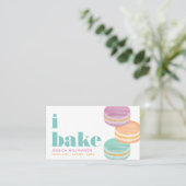 Macaron Paarse Sinaasappel Turquoise Gebak Chef Ba Visitekaartje (Staand voorkant)