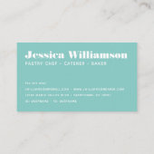 Macaron Paarse Sinaasappel Turquoise Gebak Chef Ba Visitekaartje (Achterkant)