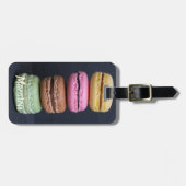 Macaron pastries voor cadeau voor tanden bagagelabel (Voorkant horizontaal)