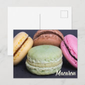 Macaron pastries voor cadeau voor tanden feestdagenkaart (Voorkant / Achterkant)