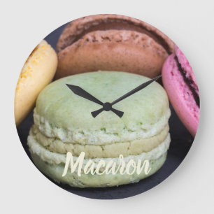 Macaron pastries voor cadeau voor tanden grote klok