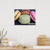 Macaron pastries voor cadeau voor tanden poster (Keuken)