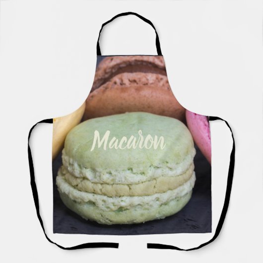 Macaron pastries voor cadeau voor tanden schort (Voorkant)