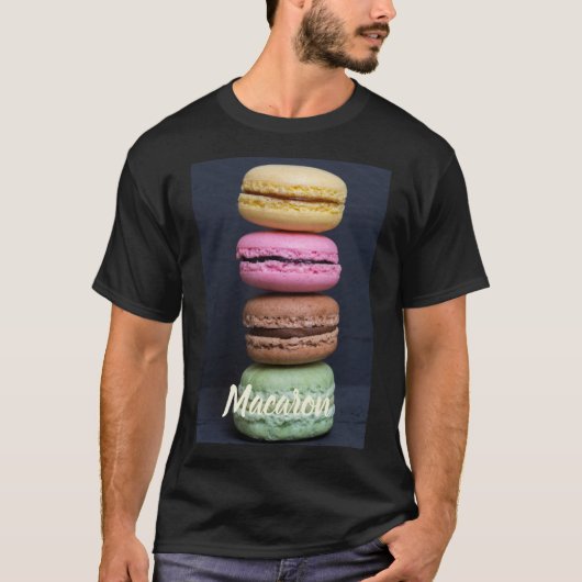 Macaron pastries voor cadeau voor tanden t-shirt (Voorkant)