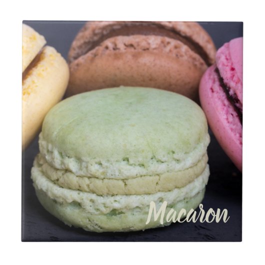 Macaron pastries voor cadeau voor tanden tegeltje (Voorkant)