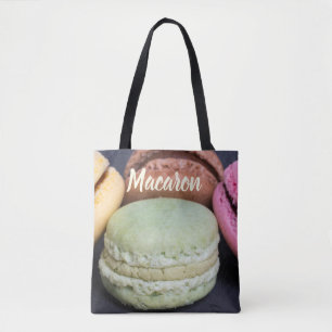 Macaron pastries voor cadeau voor tanden tote bag