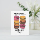 Macaron Pastry Sweet Briefkaart (Staand voorkant)