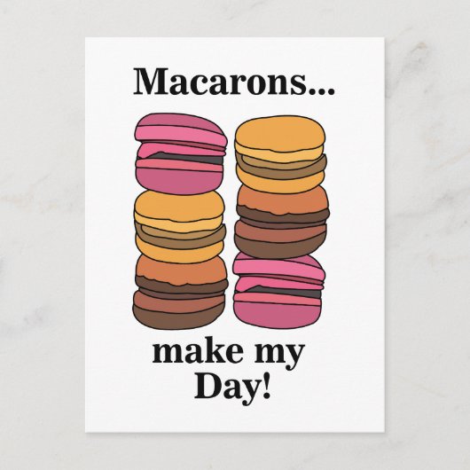 Macaron Pastry Sweet Briefkaart (Voorkant)