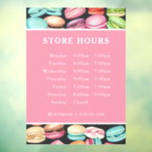 Macaron Patisserie Bakery | Openingstijden | Uren Raamsticker (Vel 3)