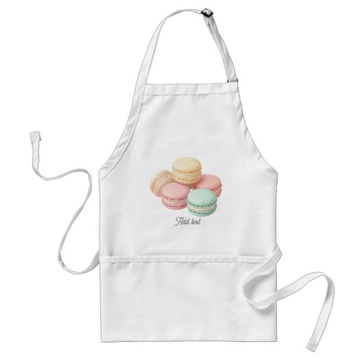 Macaron Schort – Zoete Franse Dessert Keukenschort (Voorkant)