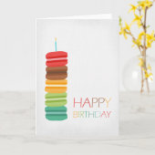 Macaron Stack Cake - Birthday Card Kaart (Gele Bloem)
