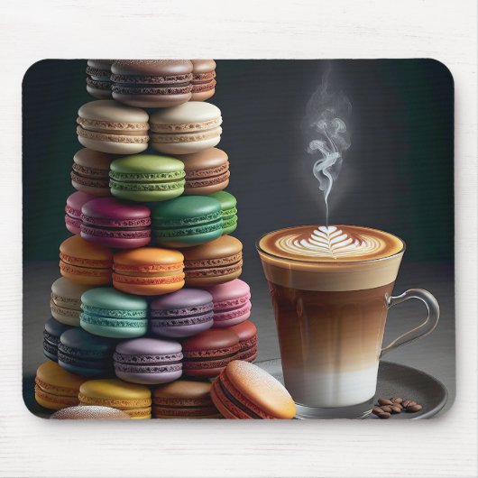 Macaron Stack met Latte Muismat (Voorkant)