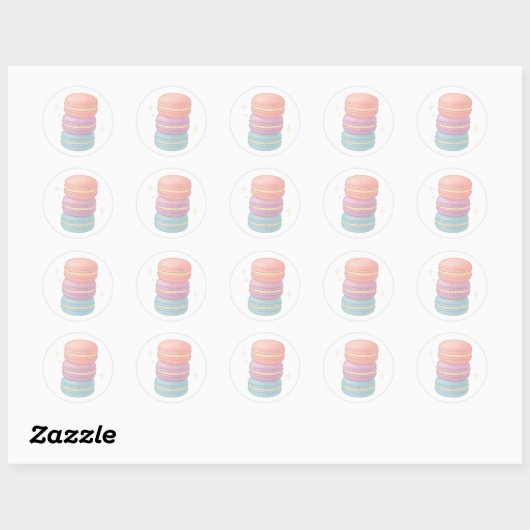 Macaron stack ronde sticker (Vel)