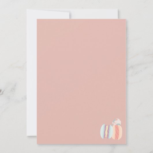 macaron stack verjaardagsuitnodiging kaart (Achterkant)