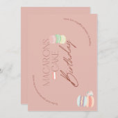 macaron stack verjaardagsuitnodiging kaart (Voorkant / Achterkant)