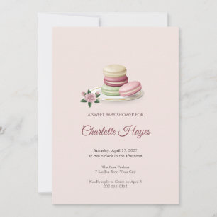 Macaron Stapel Baby Shower Uitnodiging