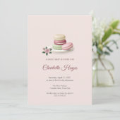 Macaron Stapel Baby Shower Uitnodiging (Staand voorkant)
