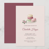 Macaron Stapel Baby Shower Uitnodiging (Voorkant / Achterkant)
