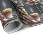 Macaron stapel met latte cadeaupapier (Rol Hoek)