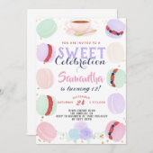 Macaron Sweet Celebration Birthday Kaart (Voorkant / Achterkant)
