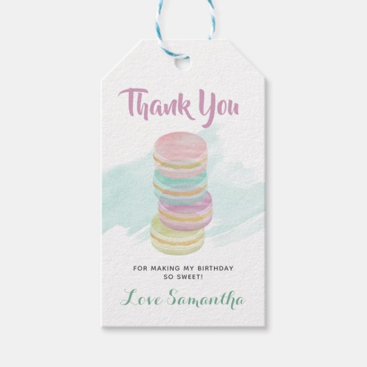 Macaron Sweet Celebration Gift Labels Cadeaulabel (Voorkant)