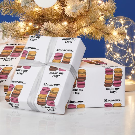 Macaron Sweet Pastry Chef Verjaardag Cadeaupapier (Feestdagen)