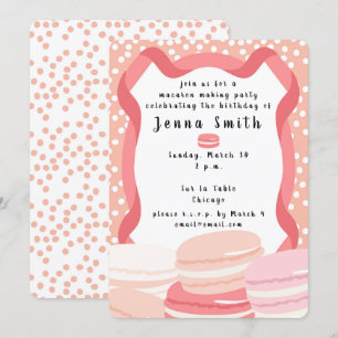 Macaron Thema Uitnodiging
