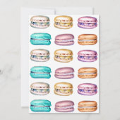 Macaron Thema Verjaardagsfeestje voor haar Kaart (Achterkant)